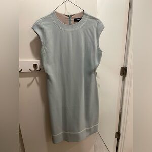Theory Light Blue Cap Sleeve Mini Dress